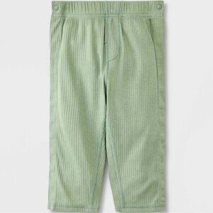New! Baby Cat & Jack Ribbed Pants (Newborn) – Sage Green